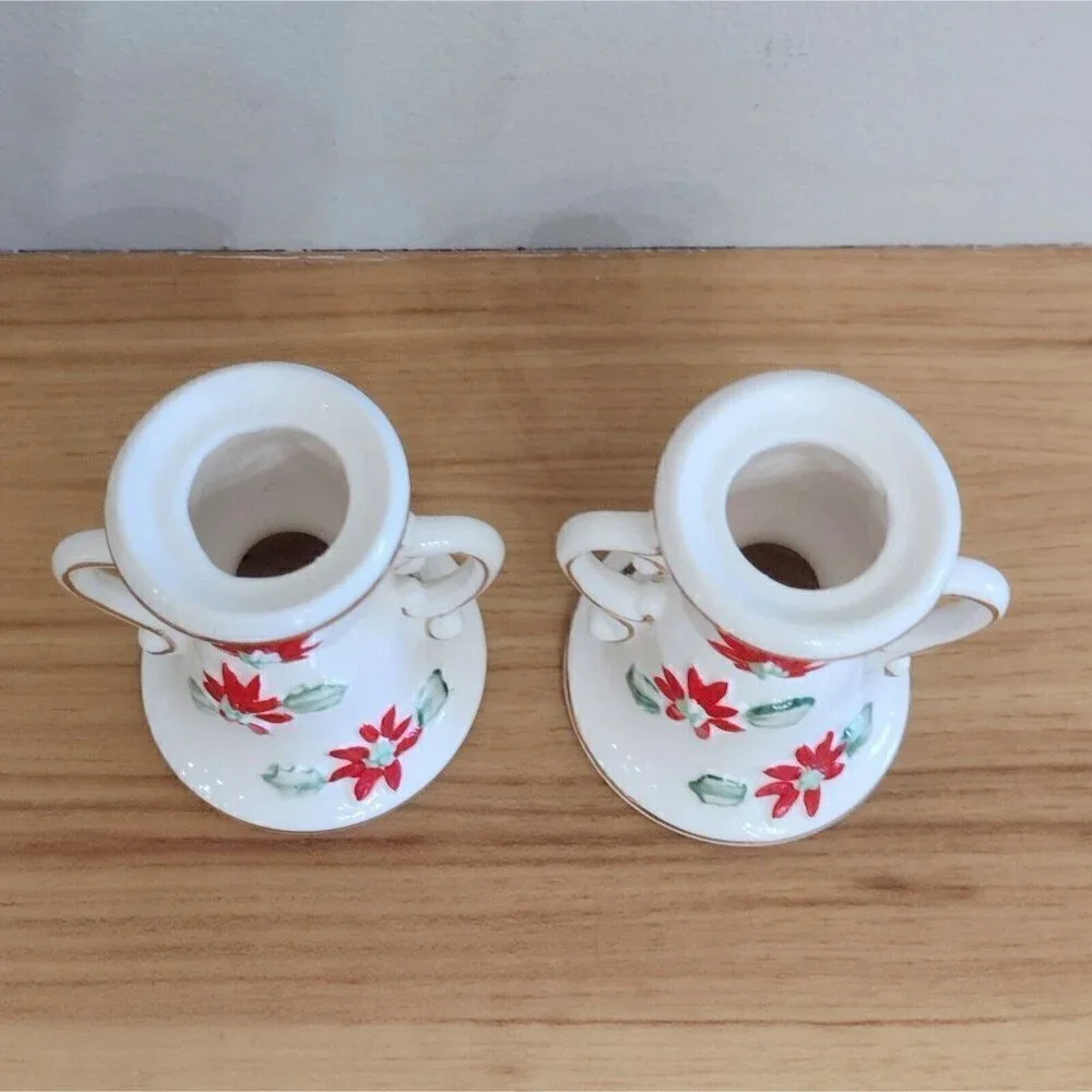 Vintage 1950s Relco Climbing Angels Candle Huggers & Candle Holders W/ Box